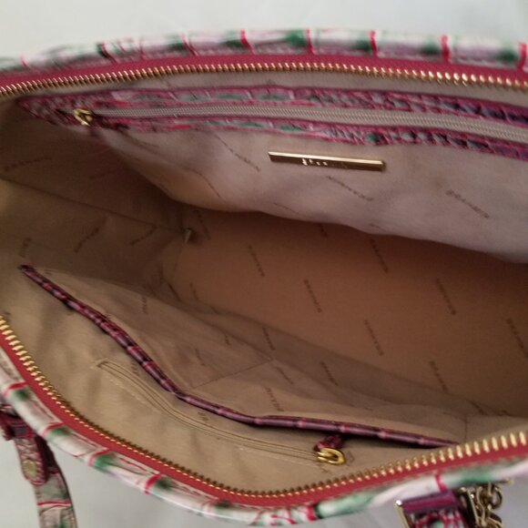 Brahmin Pink Purple Green Hombre Croc Embossed Purse Shoulder Handbag - Picture 7 of 11